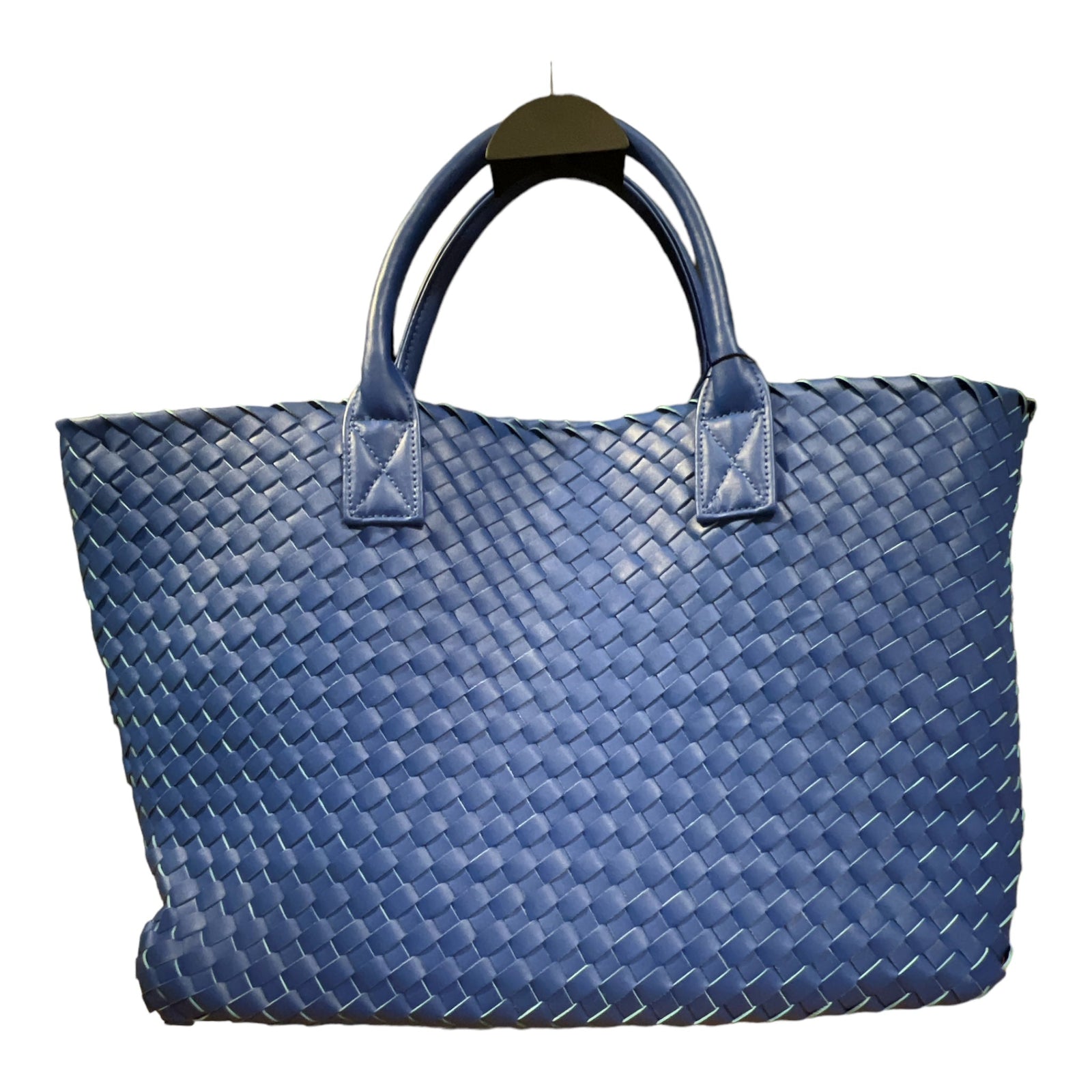 Blue - Faux leather Hand Knitted Ivy Bag - Something about Sofia