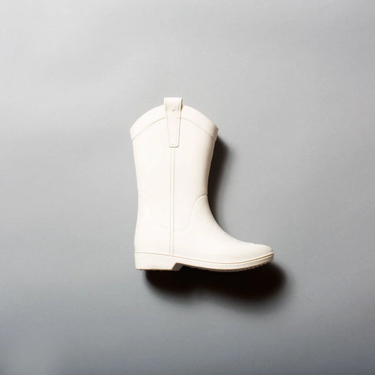 Bone White Kid's All Weather Rubber Cowboy Boots - Something about Sofia