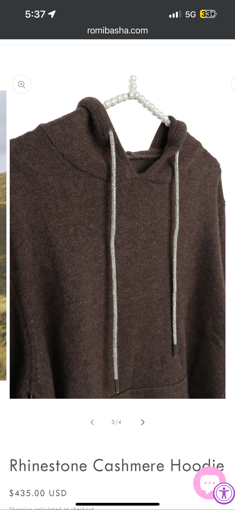 Chocolate Brown Cashmere Hoodie - Something about Sofia
