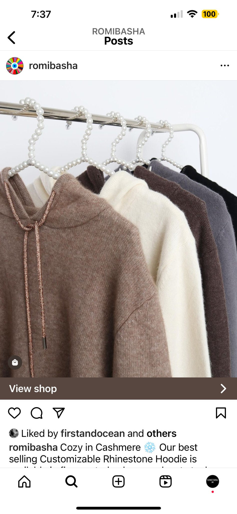 Chocolate Brown Cashmere Hoodie - Something about Sofia