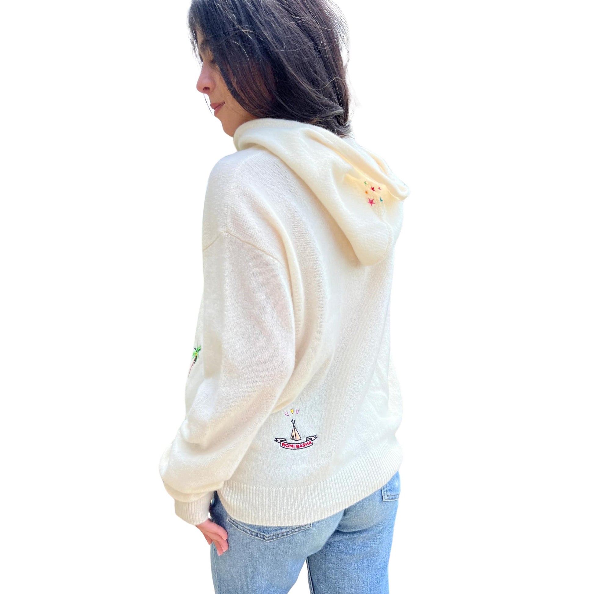 Cream Happy Cashmere Hoodie - Something about Sofia