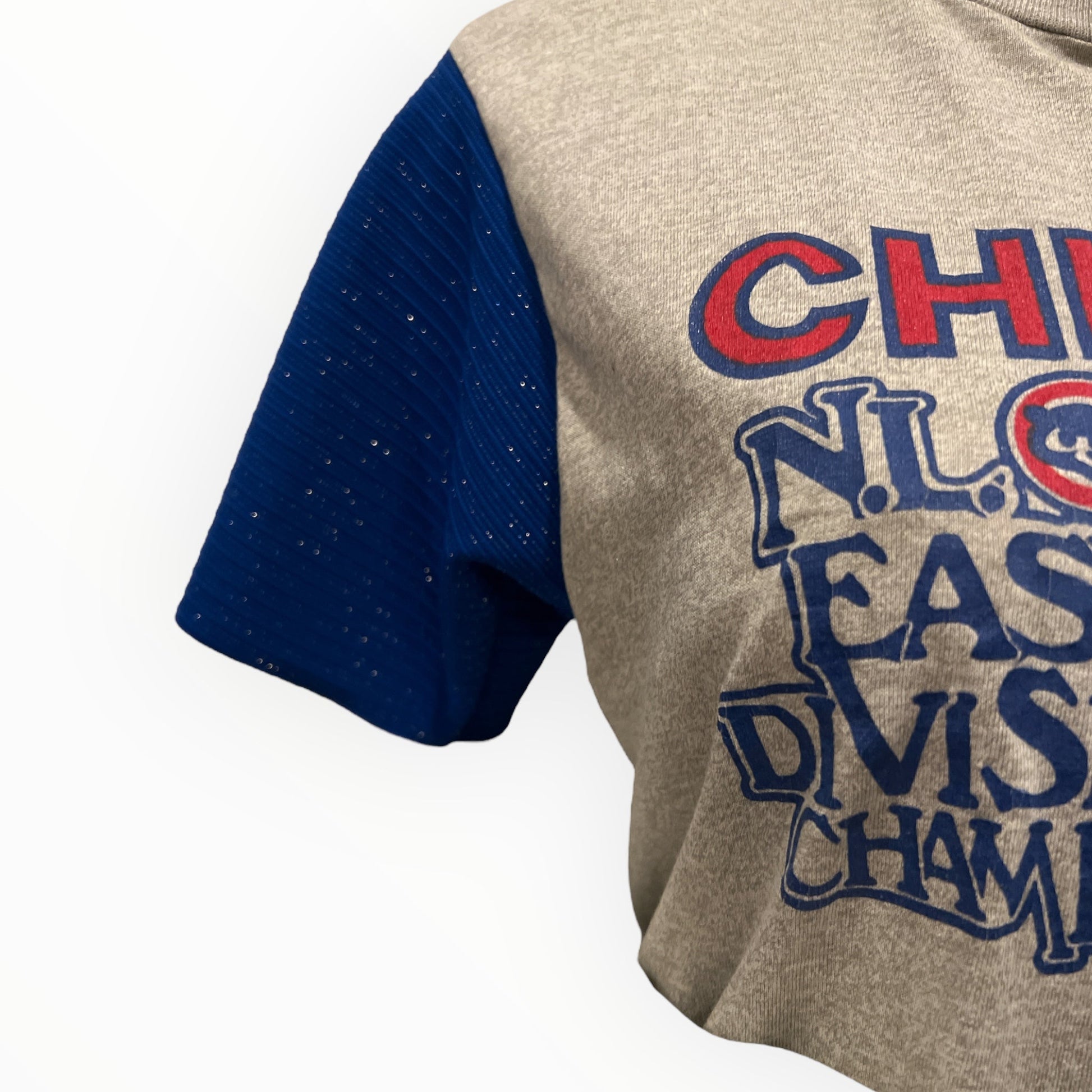 Custom SleevedVintage Chicago Cubs 1984 Shimmer Knit Sleeved