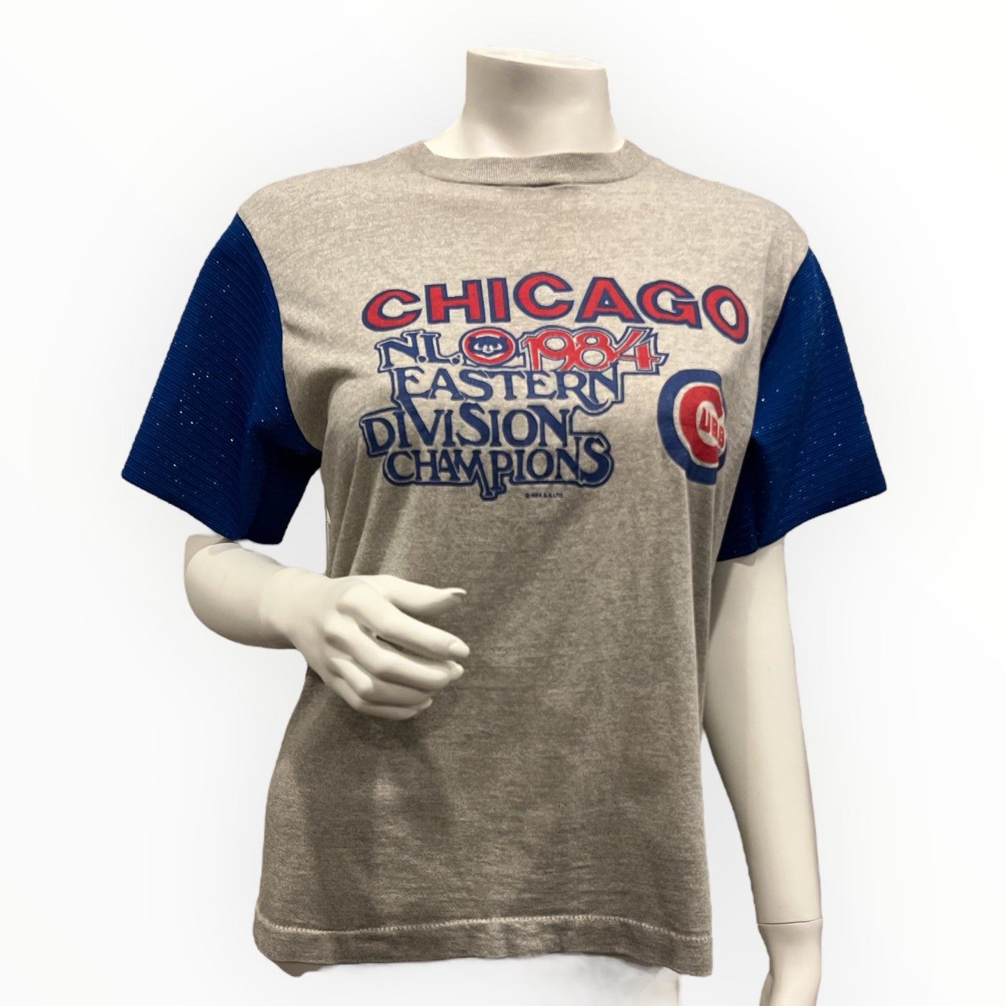 Custom Sleeved...Vintage Chicago Cubs 1984 Shimmer Knit Sleeved - Something about Sofia