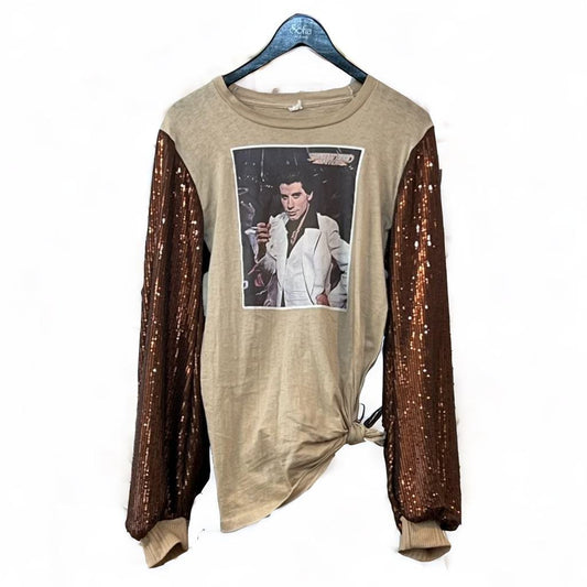 Custom Sleeved...Vintage John Travolta Saturday Night Fever - Something about Sofia