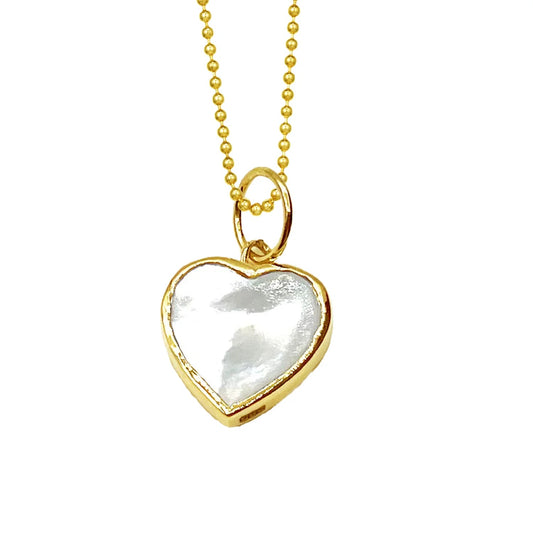Flat Mother of Pearl Heart for Love - Something about Sofia