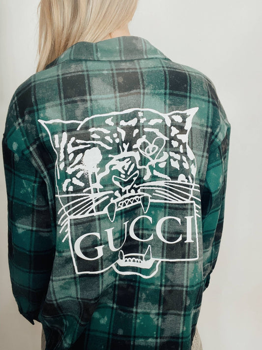 Green Gucci Hand Bleach Flannel - Something about Sofia