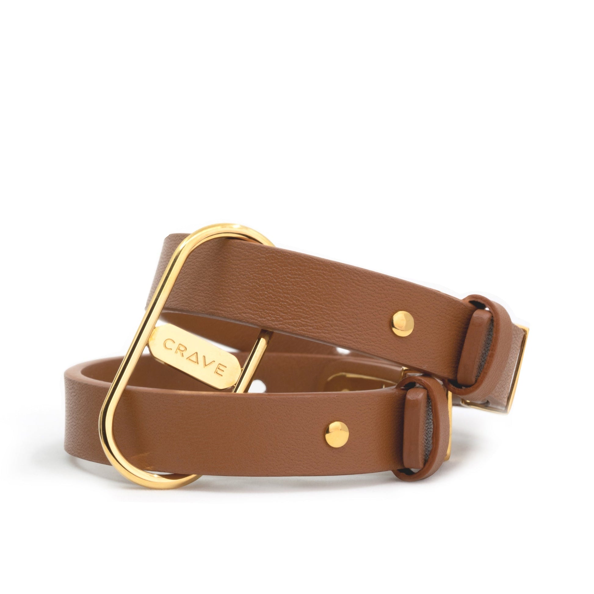 ICON Leather Cuff Tan/24KT Gold - Something about Sofia