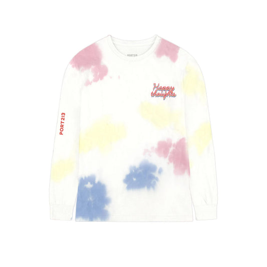 Kids Tie Dye Happy Thoughts Long Sleeve T-shirt - Something about Sofia
