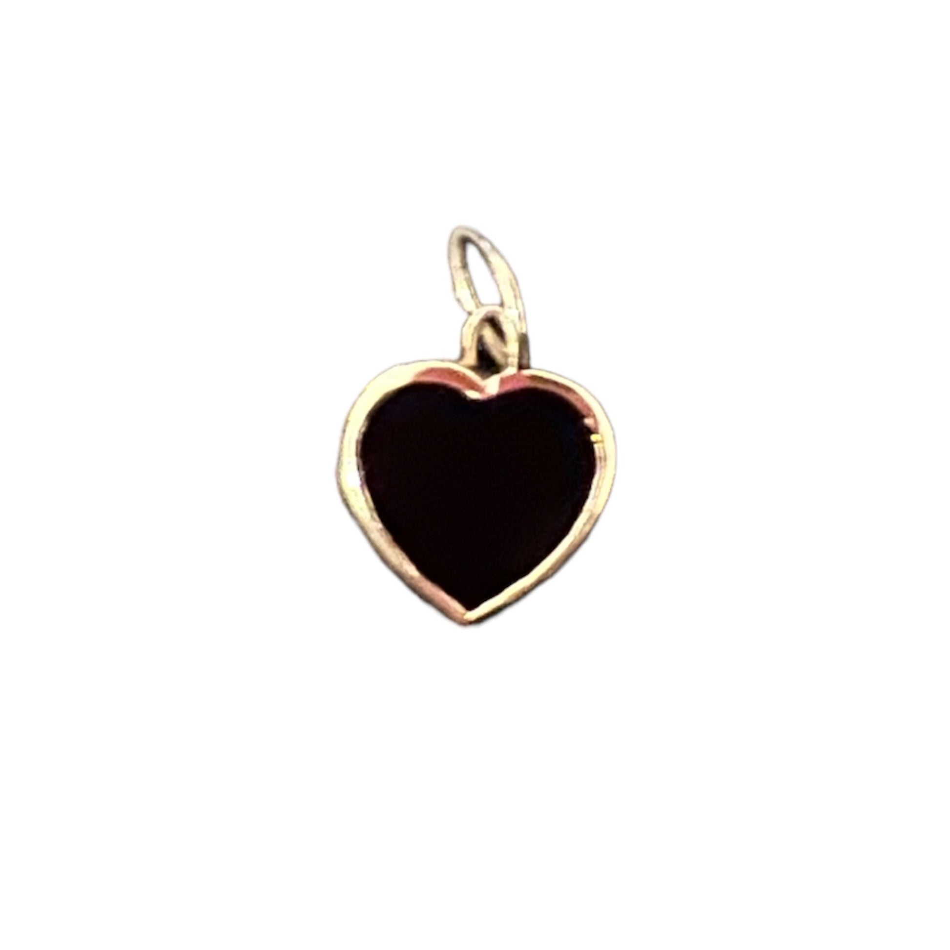 Onyx Flat Heart in 14K - Something about Sofia