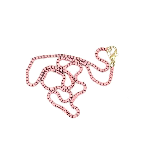 Pink 18K Gold-Filled Enamel Box Chain - Something about Sofia