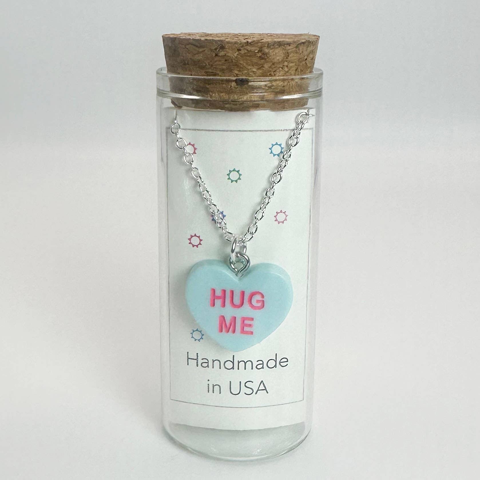 Valentine Conversation Heart Necklaces in a Bottle- Set of 6: BE MINE - Something about Sofia