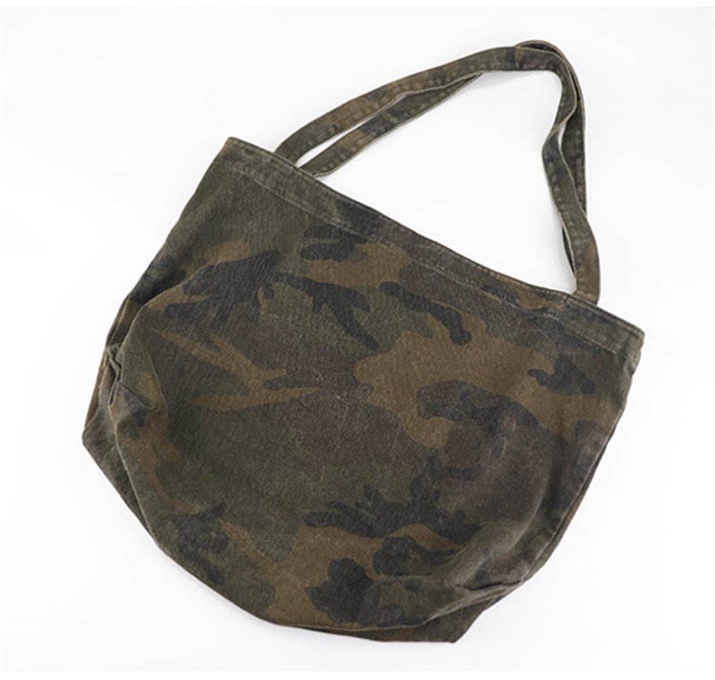 Vintage Canvas Tote: Green Camo - Something about Sofia