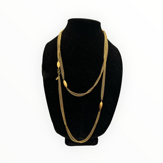 Vintage Gold Double Strand Monet Necklace - Something about Sofia