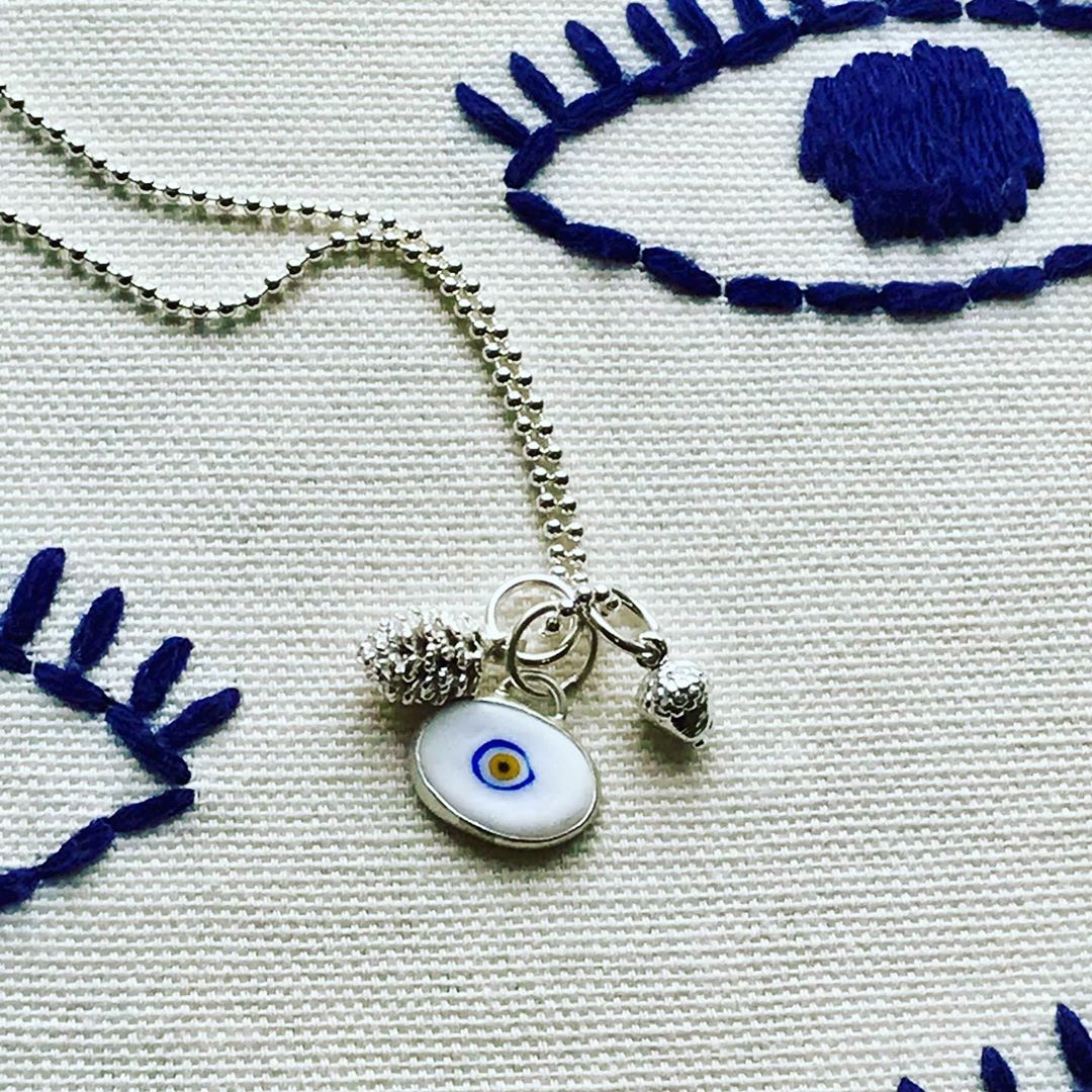 White Protection Juju Eye in Sterling Silver - Something about Sofia