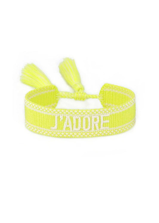 Wristband Neon Yellow J Adore - Something about Sofia